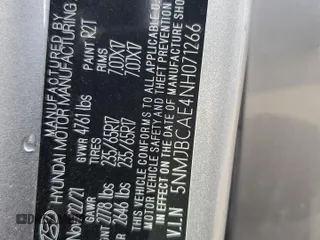 2022 Hyundai Tucson SEL with VIN 5NMJBCAE4NH071266, listed as a Copart auction lot 51295255 with 47,281 mi miles and Salvage Title. Bid and sale history available at carsss.com. Image 14.