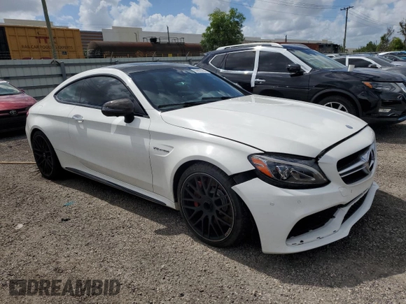 2017 Mercedes-Benz C 63 S AMG with VIN WDDWJ8HB9HF514455, listed as a Copart auction lot 59925904 with 57,638 mi miles and Salvage Title. Bid and sale history available at carsss.com. Image 4.