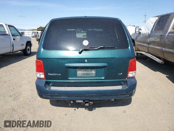 2002 Kia Sedona LX with VIN KNDUP131026325853, listed as a Copart auction lot 65872234 with 114,798 mi miles and Clean Title. Bid and sale history available at carsss.com. Image 6.