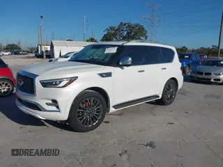 2024 Infiniti QX80 Sensory with VIN JN8AZ2BE1R9331066, listed as a IAAI auction lot 41123052 with 718 mi miles and . Bid and sale history available at DreamBid. Image 2.