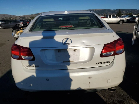 2007 Lexus GS 430 with VIN JTHBN96S475017824, listed as a Copart auction lot 88390105 with 381,142 mi miles and Clean Title. Bid and sale history available at carsss.com. Image 6.