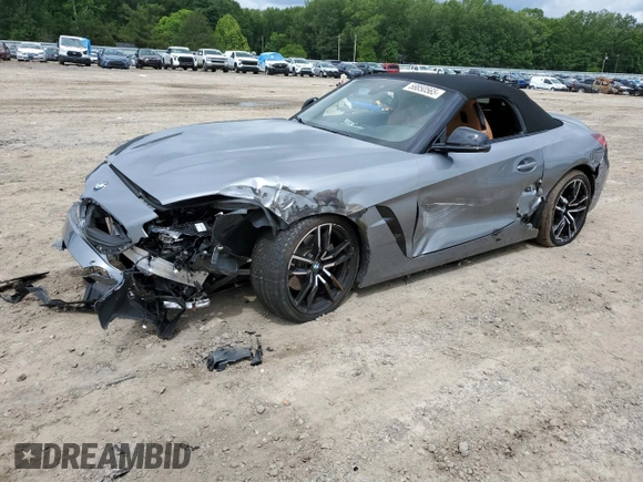 2024 BMW Z4 sDrive30i with VIN WBAHF3C0XRWY33763, listed as a Copart auction lot 58850565 with Not provided miles and Salvage title. Bid and sale history available at DreamBid. Image 1.