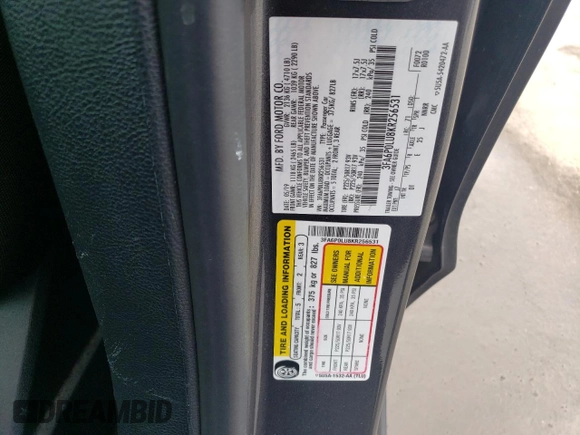 2019 Ford Fusion SE with VIN 3FA6P0LU8KR256531, listed as a Copart auction lot 44601243 with 65,642 mi miles and . Bid and sale history available at DreamBid. Image 14.