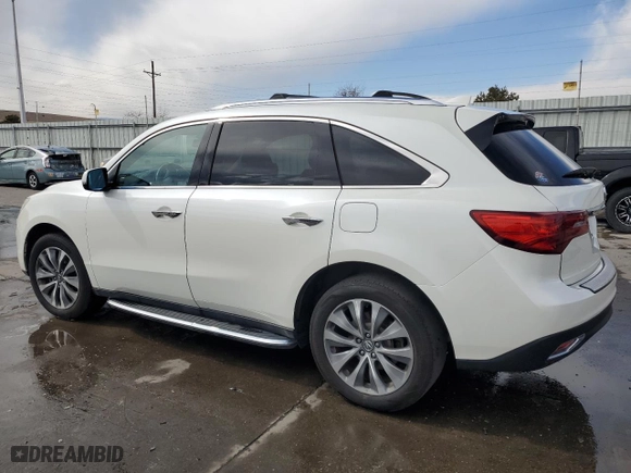 2014 Acura MDX Tech Pkg with VIN 5FRYD4H49EB031535, listed as a Copart auction lot 47089315 with 163,950 mi miles and Salvage Title. Bid and sale history available at carsss.com. Image 2.