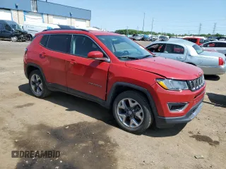 2021 Jeep Compass Limited z VIN 3C4NJDCB4MT519570, wystawiony jako Copart lot #59193815 z przebiegiem 109 799 mil mil oraz Czysty tytuł • Clean title. Historia ofert i sprzedaży dostępna na DreamBid. Obrazek 4.