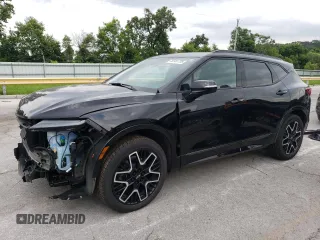 2025 Chevrolet Blazer RS with VIN 3GNKBERS4SS100416, listed as a Copart auction lot 58987795 with 7,928 mi miles and Salvage title. Bid and sale history available at DreamBid. Image 1.