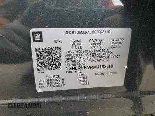 2021 Chevrolet Traverse Premier with VIN 1GNERKKW4MJ163718, listed as a Copart auction lot 51837295 with 126,247 mi miles and Salvage title. Bid and sale history available at DreamBid. Image 15.