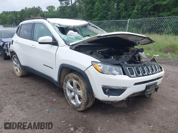 2018 Jeep Compass Latitude z VIN 3C4NJDBB2JT248974, wystawiony jako IAAI lot #42462597 z przebiegiem 168 725 mil mil oraz . Historia ofert i sprzedaży dostępna na DreamBid. Obrazek 1.