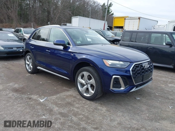 2022 Audi Q5 S line Premium Plus with VIN WA1EAAFY3N2099747, listed as a IAAI auction lot 41783135 with 29,787 mi miles. Bid and sale history available at carsss.com. Image 1.