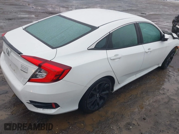 2020 Honda Civic Sedan Sport with VIN 19XFC2F83LE215734, listed as a IAAI auction lot 41553147 with 31,337 mi miles. Bid and sale history available at carsss.com. Image 4.