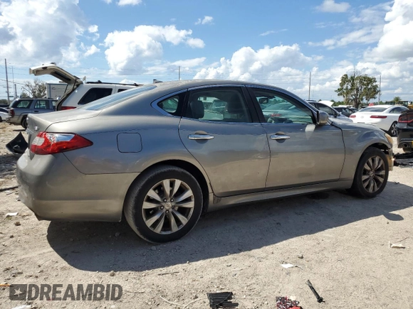 2011 Infiniti M37 with VIN JN1BY1AR9BM370205, listed as a Copart auction lot 73017334 with 166,301 mi miles and Salvage Title. Bid and sale history available at carsss.com. Image 3.
