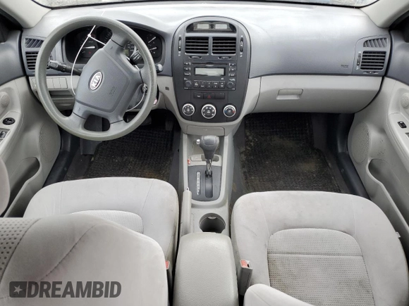 2009 Kia Spectra EX with VIN KNAFE222295664027, listed as a Copart auction lot 50788635 with 118,563 mi miles and Clean title. Bid and sale history available at DreamBid. Image 8.