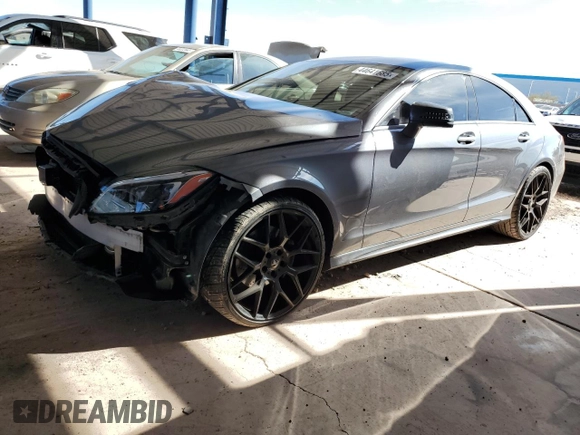 2016 Mercedes-Benz CLS 400 with VIN WDDLJ6HB6GA163460, listed as a Copart auction lot 44641685 with 112,664 mi miles and Salvage title. Bid and sale history available at DreamBid. Image 1.