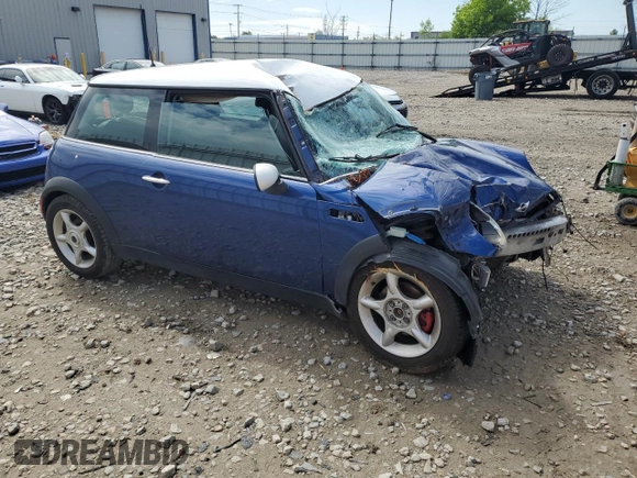 2003 MINI Hardtop with VIN WMWRC334X3TC38665, listed as a Copart auction lot 58563345 with Not provided miles and Non repairable. Bid and sale history available at DreamBid. Image 4.