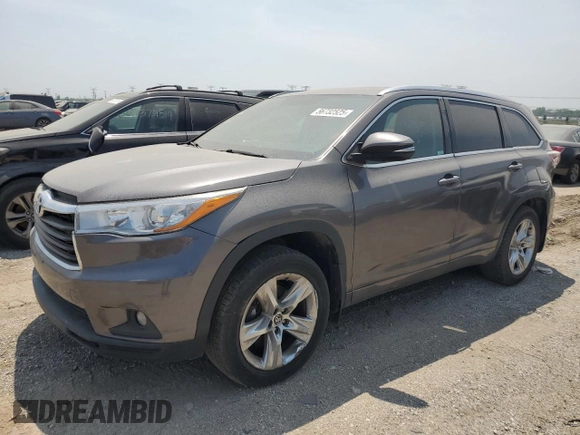 2016 Toyota Highlander Limited with VIN 5TDDKRFH8GS274874, listed as a Copart auction lot 61402305 with 109,670 mi miles and Salvage title. Bid and sale history available at DreamBid. Image 1.