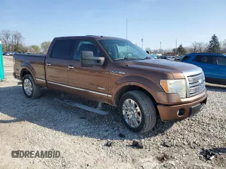 2011 Ford F-150 XLT with VIN 1FTFW1ET3BFB22224, listed as a Copart auction lot 51444185 with 186,968 mi miles and Salvage Title. Bid and sale history available at carsss.com. Image 4.