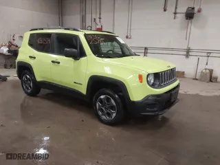 2018 Jeep Renegade Sport with VIN ZACCJBAB9JPH06823, listed as a IAAI auction lot 41362574 with 83,461 mi miles. Bid and sale history available at carsss.com. Image 1.