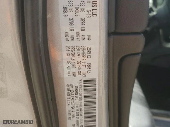 2019 Jeep Grand Cherokee Limited with VIN 1C4RJEBG7KC776414, listed as a Copart auction lot 48852645 with 65,717 mi miles and Salvage Title. Bid and sale history available at carsss.com. Image 12.
