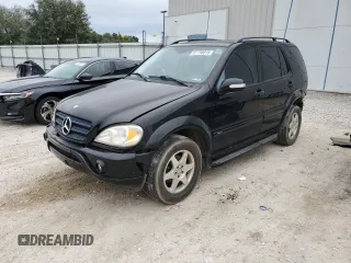 2002 Mercedes-Benz M-Class with VIN 4JGAB54EX2A293058, listed as a Copart auction lot 87798015 with 106,588 mi miles and Non Repairable. Bid and sale history available at carsss.com. Image 1.