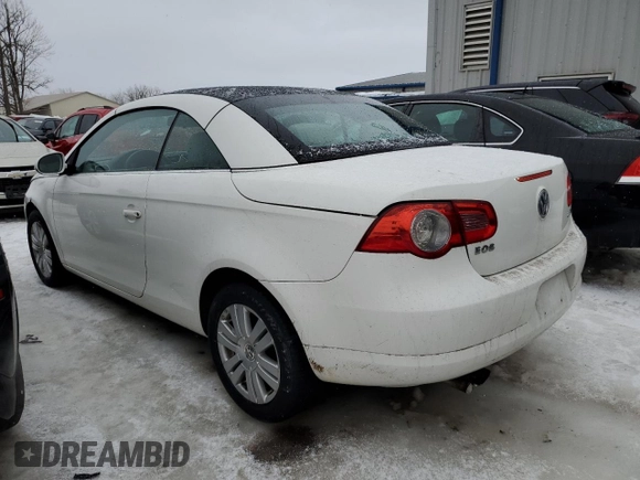 2007 Volkswagen Eos 2.0T with VIN WVWBA71F37V045223, listed as a Copart auction lot 47070825 with 160,406 mi miles and Salvage Title. Bid and sale history available at DreamBid. Image 2.
