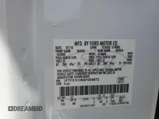 2010 Ford F-150 XL with VIN 1FTFX1CV6AFD04872, listed as a Copart auction lot 53156965 with 194,970 mi miles and Salvage Title. Bid and sale history available at carsss.com. Image 12.