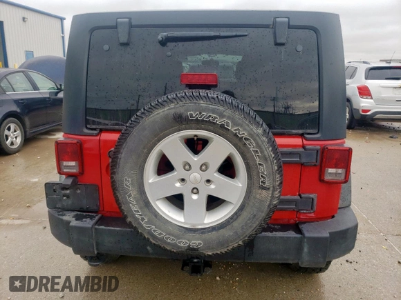 2012 Jeep Wrangler Unlimited Sport with VIN 1C4BJWDG9CL152362, listed as a Copart auction lot 55319935 with 84,641 mi miles and Salvage title. Bid and sale history available at DreamBid. Image 6.