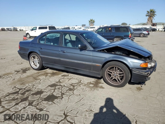 2000 BMW 7 Series 740iA with VIN WBAGG8341YDN80237, listed as a Copart auction lot 52212515 with 0 mi miles and Salvage Title. Bid and sale history available at carsss.com. Image 4.