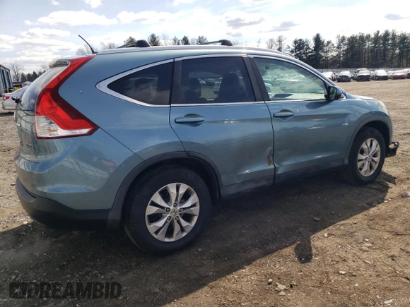 2013 Honda CR-V EX-L with VIN 2HKRM3H70DH523834, listed as a Copart auction lot 47344645 with 163,845 mi miles and Salvage Title. Bid and sale history available at DreamBid. Image 3.
