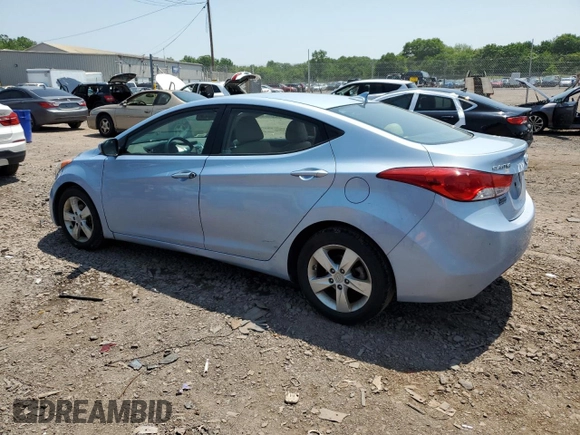 2011 Hyundai Elantra GLS with VIN KMHDH4AE0BU150533, listed as a Copart auction lot 60357125 with 51,718 mi miles and Salvage title. Bid and sale history available at DreamBid. Image 2.