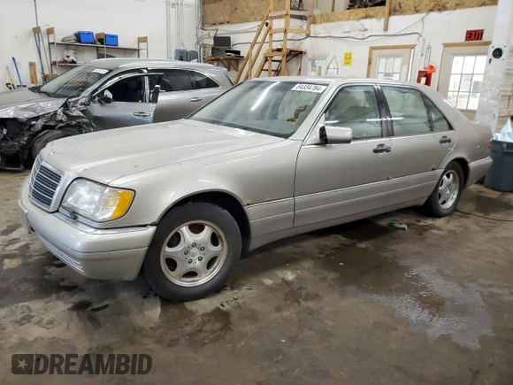 1997 Mercedes-Benz S-Class with VIN WDBGA43GXVA348562, listed as a Copart auction lot 84334784 with 0 mi miles and Clean Title. Bid and sale history available at carsss.com. Image 1.