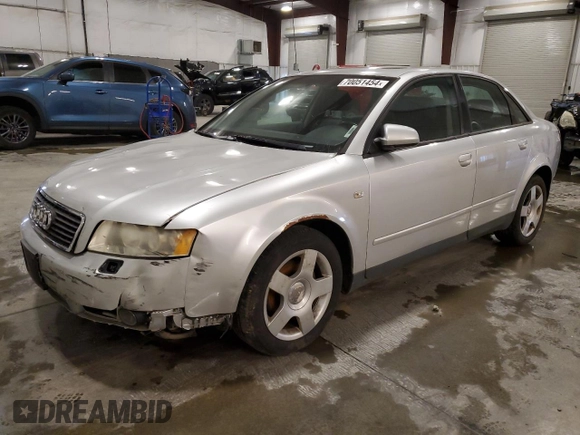 2003 Audi A4 1.8T with VIN WAULC68E53A191241, listed as a Copart auction lot 70051454 with 228,777 mi miles and Salvage Title. Bid and sale history available at carsss.com. Image 1.