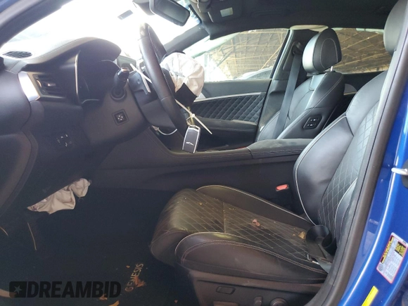 2019 Genesis G70 3.3T Advanced with VIN KMTG34LE2KU032322, listed as a Copart auction lot 66004014 with 24,852 mi miles and Salvage Title. Bid and sale history available at carsss.com. Image 7.