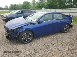 2023 Hyundai Elantra Limited z VIN 5NPLP4AG5PH115573, wystawiony jako Copart lot #61064755 z przebiegiem 20 898 mil mil oraz Szkoda całkowita • Salvage title. Historia ofert i sprzedaży dostępna na DreamBid. Obrazek 1.