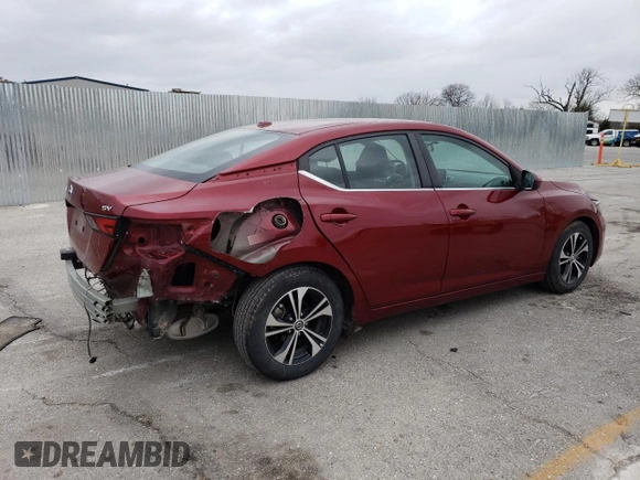 2021 Nissan Sentra SV with VIN 3N1AB8CVXMY284899, listed as a Copart auction lot 50820435 with 77,070 mi miles and Salvage Title. Bid and sale history available at carsss.com. Image 3.
