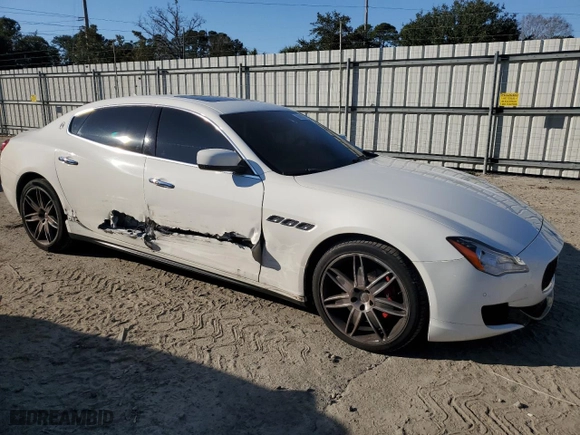 2015 Maserati Quattroporte S Q4 with VIN ZAM56RRA0F1151942, listed as a Copart auction lot 88632815 with 28,821 mi miles and Salvage Title. Bid and sale history available at carsss.com. Image 4.