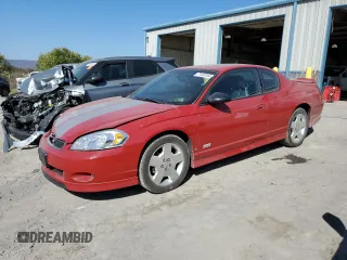 2007 Chevrolet Monte Carlo SS with VIN 2G1WL16C279152105, listed as a Copart auction lot 77103744 with 102,806 mi miles and Salvage Title. Bid and sale history available at carsss.com. Image 1.