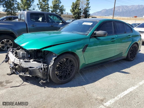 2024 BMW M3 Competition xDrive with VIN WBS43AY04RFR61948, listed as a Copart auction lot 50260775 with 26,626 mi miles and Salvage Title. Bid and sale history available at carsss.com. Image 1.