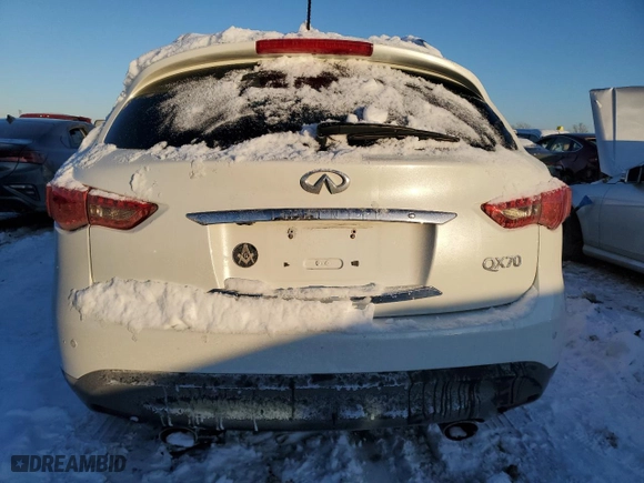 2017 Infiniti QX70 with VIN JN8CS1MW9HM411529, listed as a Copart auction lot 38943054 with 0 mi miles. Bid and sale history available at carsss.com. Image 6.