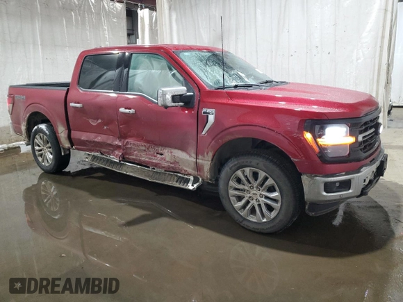 2024 Ford F-150 XLT with VIN 1FTEW3LPXRKE09347, listed as a Copart auction lot 42101375 with 2,301 mi miles and Salvage Title. Bid and sale history available at carsss.com. Image 4.