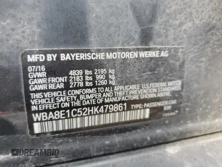2017 BMW 3 Series 330e iPerformance with VIN WBA8E1C52HK479861, listed as a Copart auction lot 44514865 with 73,164 mi miles and Salvage Title. Bid and sale history available at carsss.com. Image 12.