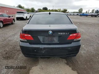2008 BMW 7 Series 750Li with VIN WBAHN83508DT77682, listed as a Copart auction lot 72649744 with 176,832 mi miles and Clean Title. Bid and sale history available at carsss.com. Image 6.