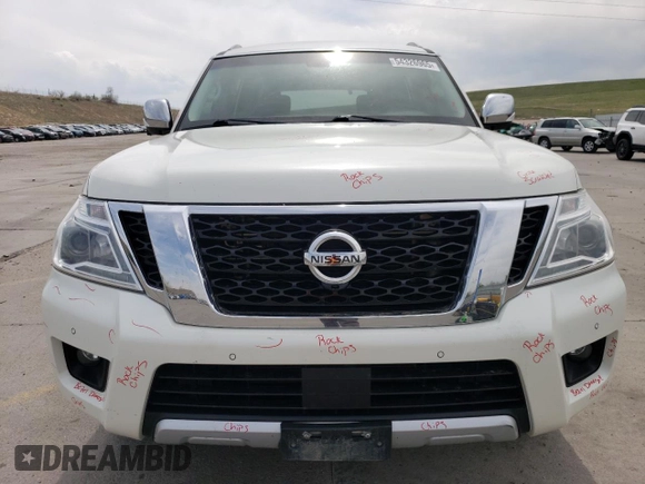 2017 Nissan Armada SV z VIN JN8AY2NC3H9504002, wystawiony jako Copart lot #54326965 z przebiegiem 86 469 mil mil oraz Szkoda całkowita • Salvage title. Historia ofert i sprzedaży dostępna na DreamBid. Obrazek 5.