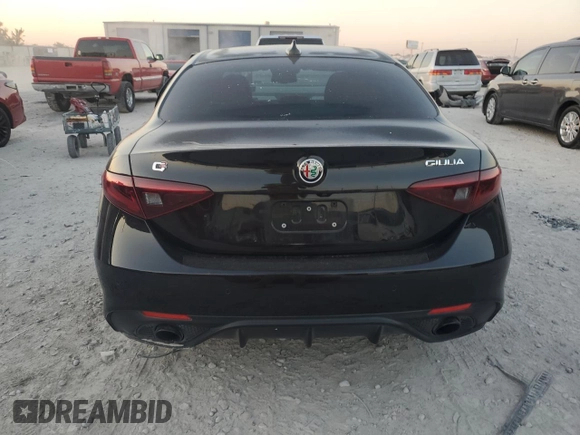 2022 Alfa Romeo Giulia Ti with VIN ZARFAMBN6N7664055, listed as a Copart auction lot 73602404 with 0 mi miles and Salvage Title. Bid and sale history available at carsss.com. Image 6.