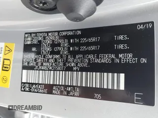2019 Lexus NX 300 с VIN JTJYARBZ9K2158017, выставлен на аукционе IAAI как лот 42078770 с пробегом Не указан миль и . История ставок и продаж доступна на DreamBid. Изображение 9.