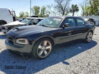 2006 Dodge Charger SRT-8 with VIN 2B3KA73W16H476021, listed as a Copart auction lot 49822835 with 197,111 mi miles and Salvage Title. Bid and sale history available at carsss.com. Image 1.