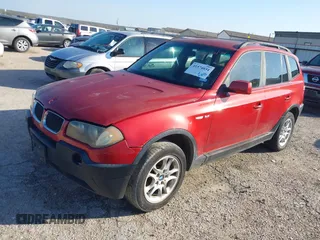 2005 BMW X3 2.5i with VIN WBXPA73495WC50768, listed as a IAAI auction lot 41574034 with 192,627 mi miles. Bid and sale history available at carsss.com. Image 2.