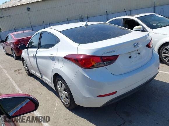 2016 Hyundai Elantra SE with VIN 5NPDH4AE0GH751799, listed as a IAAI auction lot 42148555 with 189,963 mi miles and . Bid and sale history available at DreamBid. Image 3.