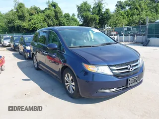 2014 Honda Odyssey EX-L with VIN 5FNRL5H68EB082413, listed as a IAAI auction lot 42860298 with 176,874 mi miles and . Bid and sale history available at DreamBid. Image 1.