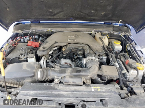 2018 Jeep Wrangler Unlimited Sport S with VIN 1C4HJXDG0JW272837, listed as a Copart auction lot 57532455 with Not provided miles and Salvage title. Bid and sale history available at DreamBid. Image 12.