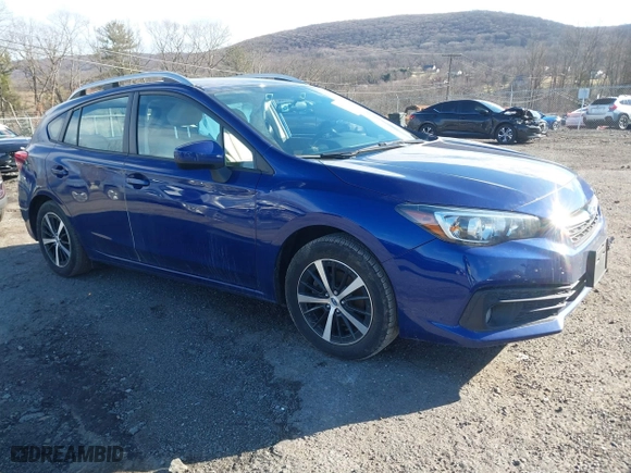 2022 Subaru Impreza Premium with VIN 4S3GTAV66N3726718, listed as a IAAI auction lot 41217564 with 35,639 mi miles. Bid and sale history available at carsss.com. Image 1.